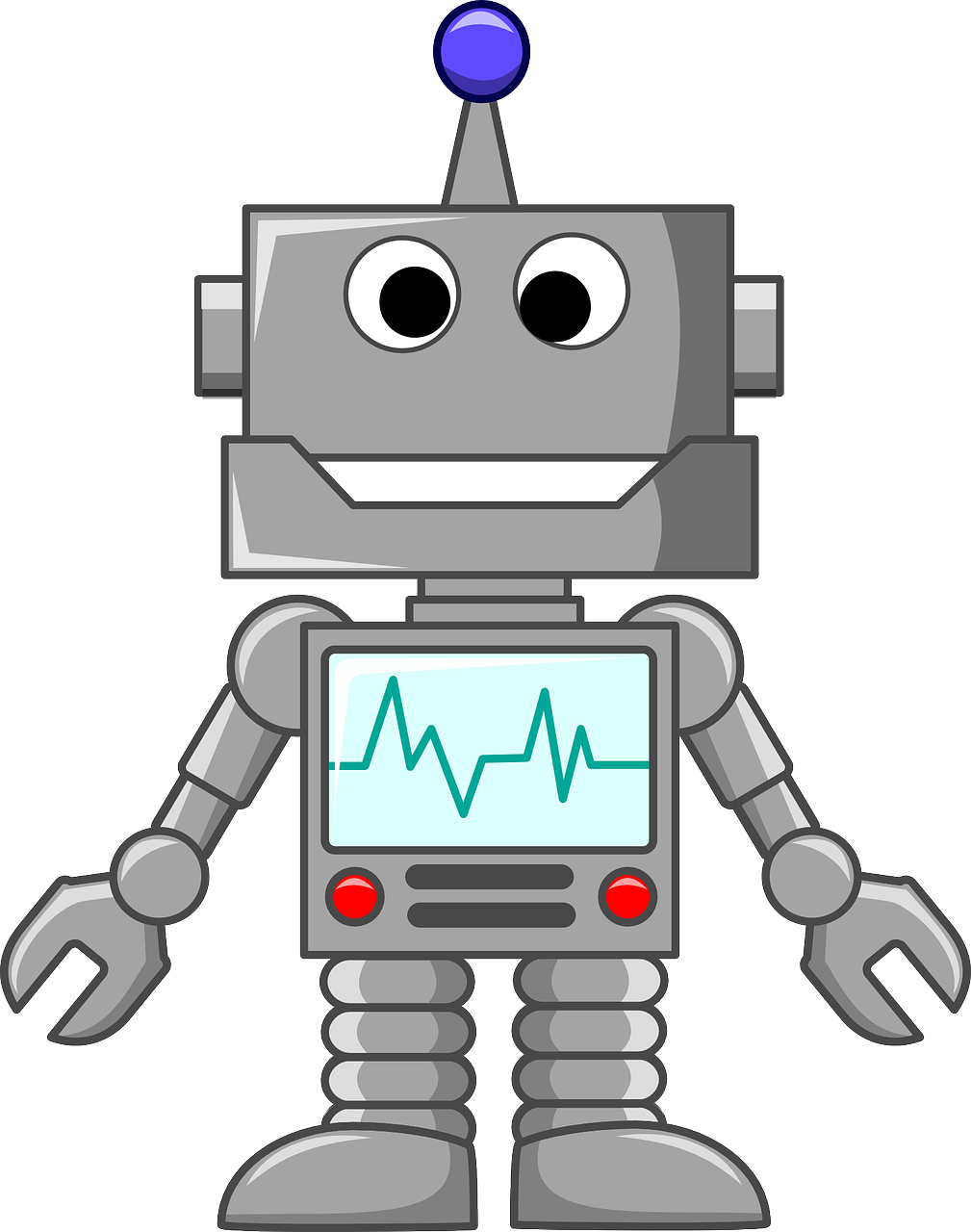 Robot grinning
